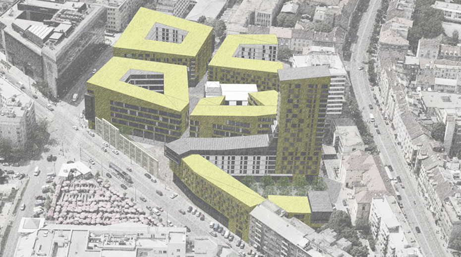 Mixed Use Urban Block Whitehead and Parkin Architects